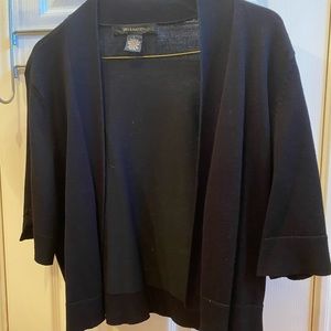 Woman’s short black cardigan